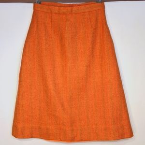Vintage orange wool skirt